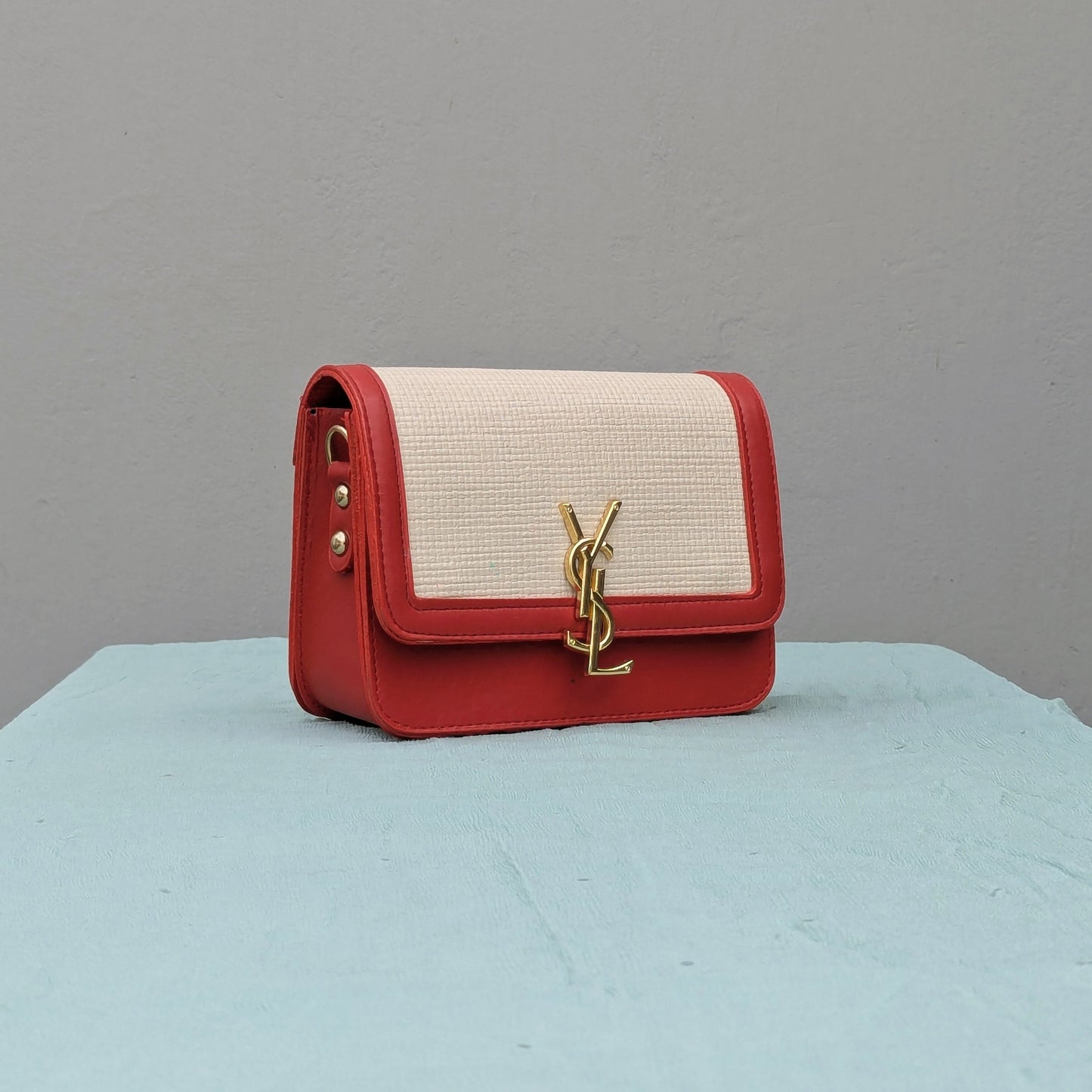 YSL Solferino [Inspired] Crossbody Bag - White and Red