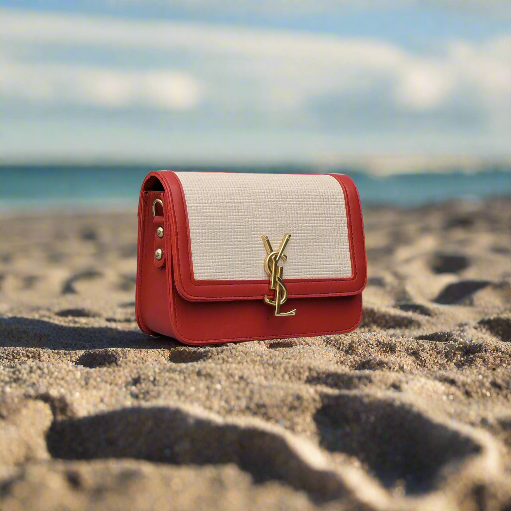 YSL Solferino [Inspired] Crossbody Bag - White and Red