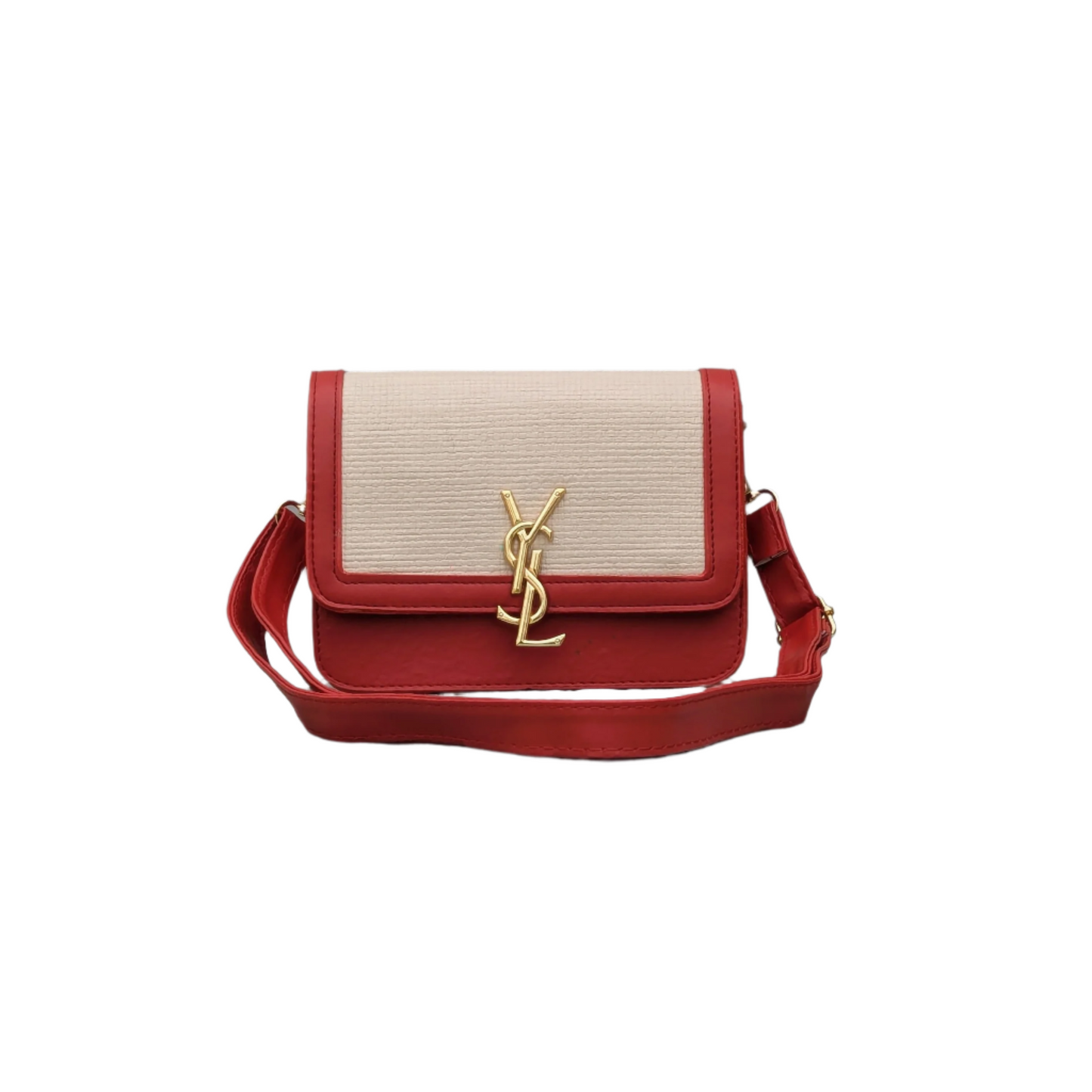 YSL Solferino [Inspired] Crossbody Bag - White and Red