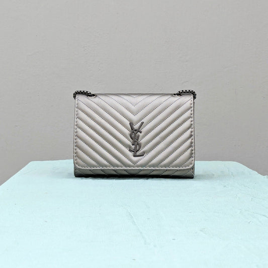 YSL Loulou [Inspired] Crossbody Bag - Silver