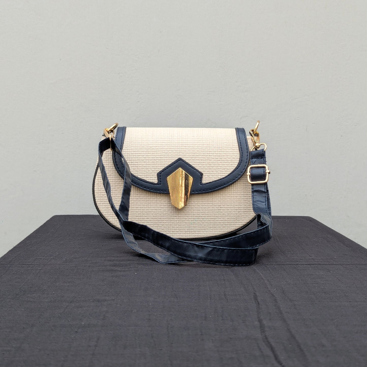 Celine Besace [Inspired] Crossbody Bag - White and Black