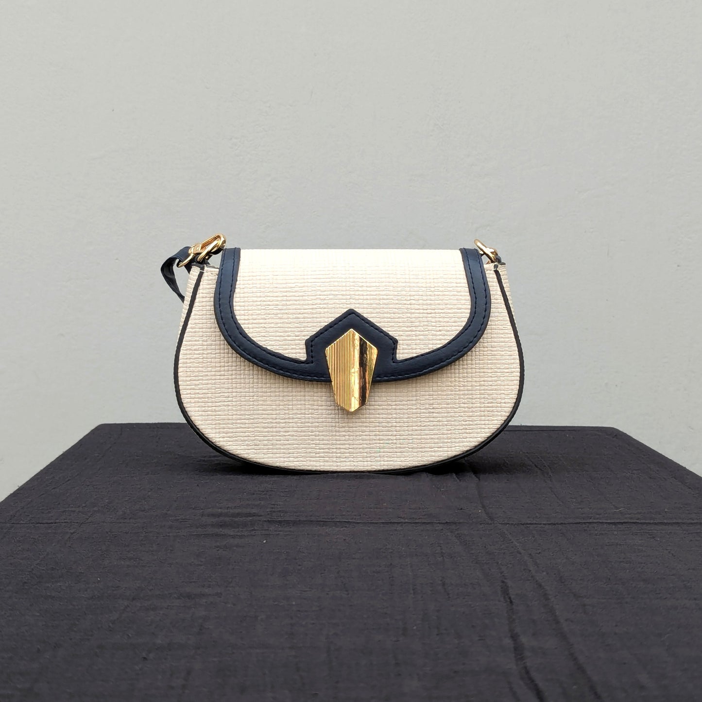 Celine Besace [Inspired] Crossbody Bag - White and Black