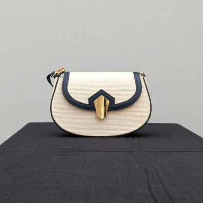 Celine Besace [Inspired] Crossbody Bag - White and Black