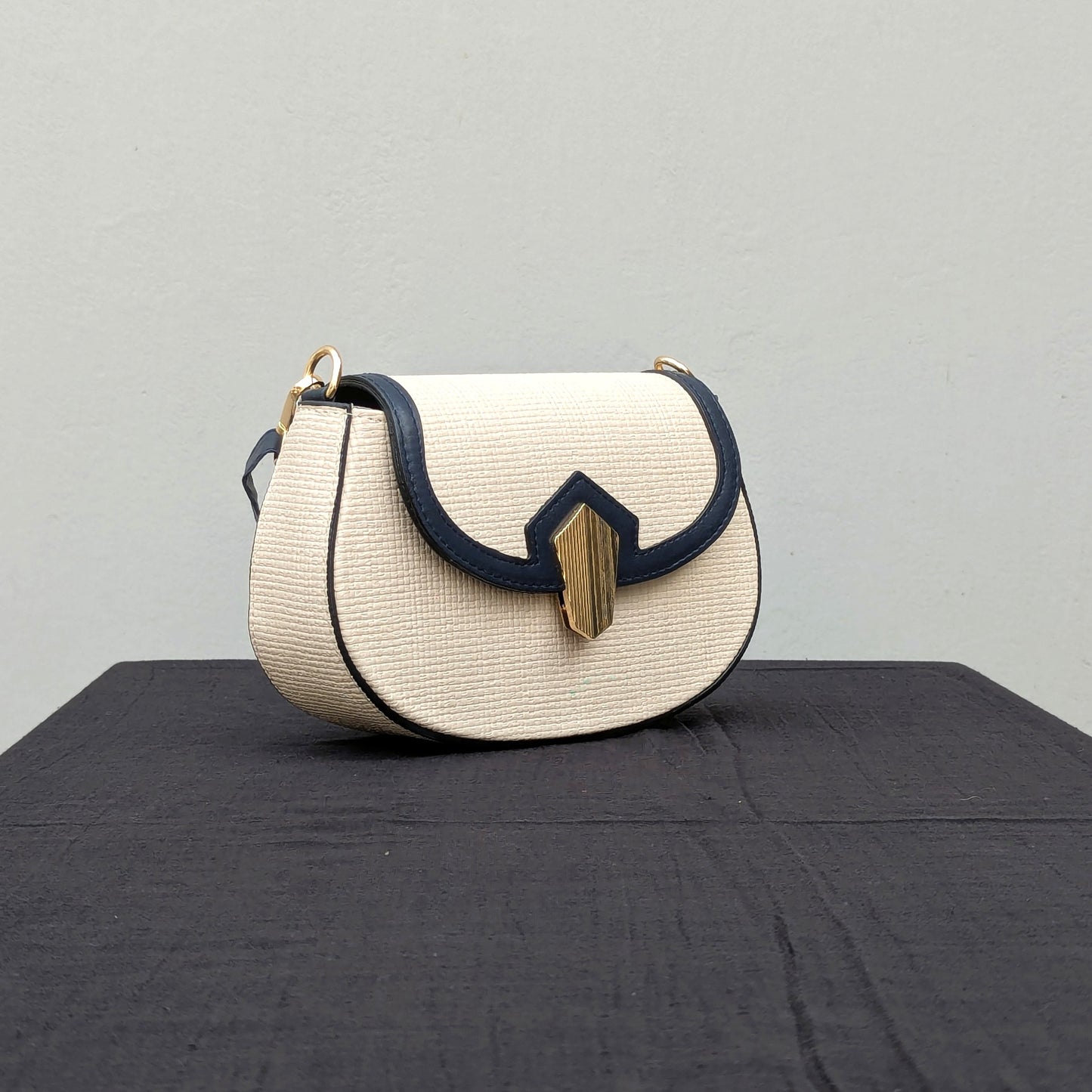 Celine Besace [Inspired] Crossbody Bag - White and Black